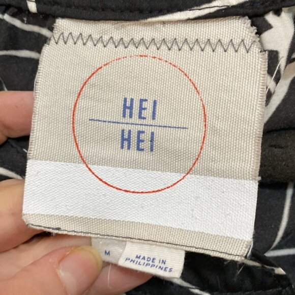 Hei Hei Anthropologie Aroha Bomber Jacket Womens Small S Black/White Zip Front - Picture 14 of 15